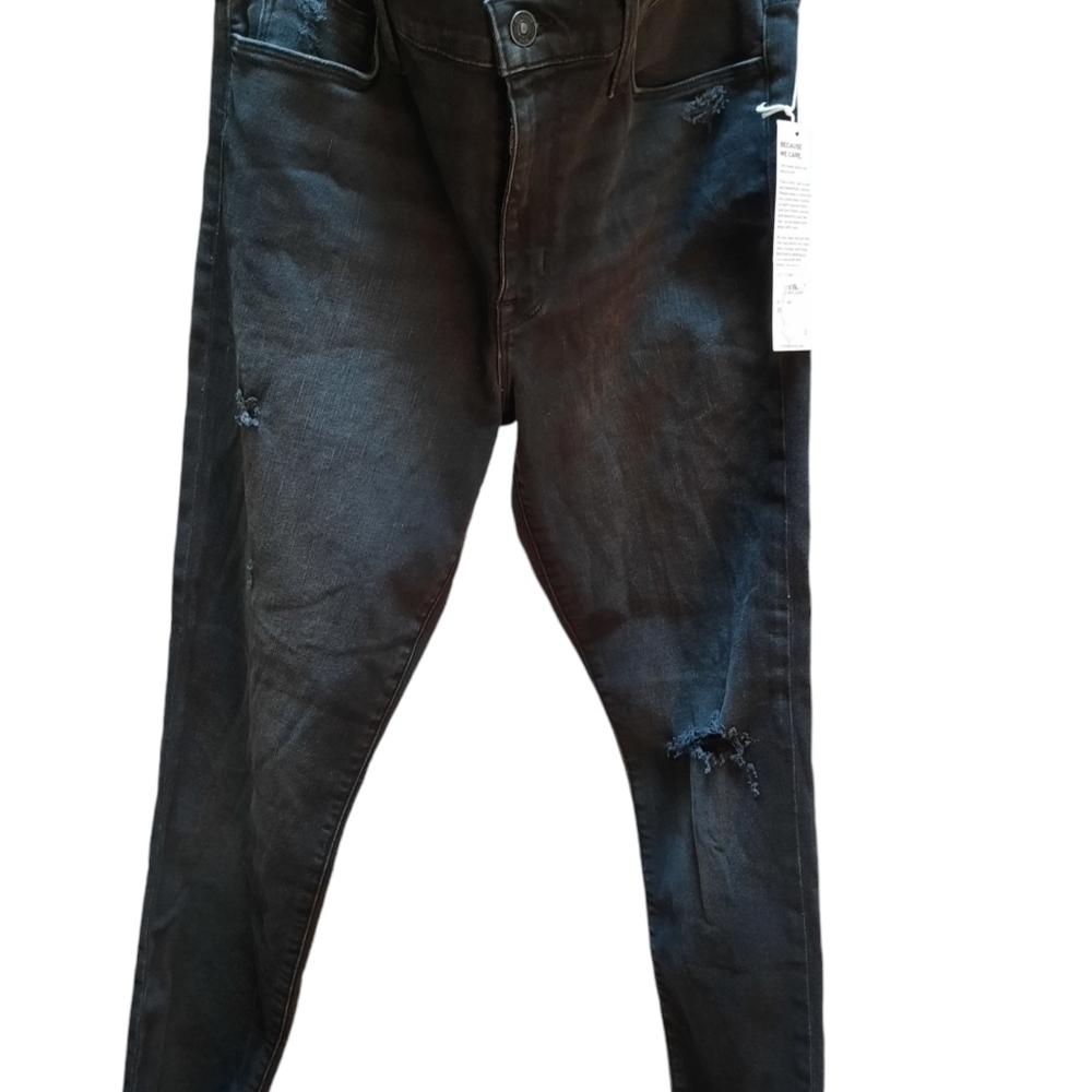 Hudson Natalie Black Distressed Denim Jeans Size 30 New - Picture 11 of 11